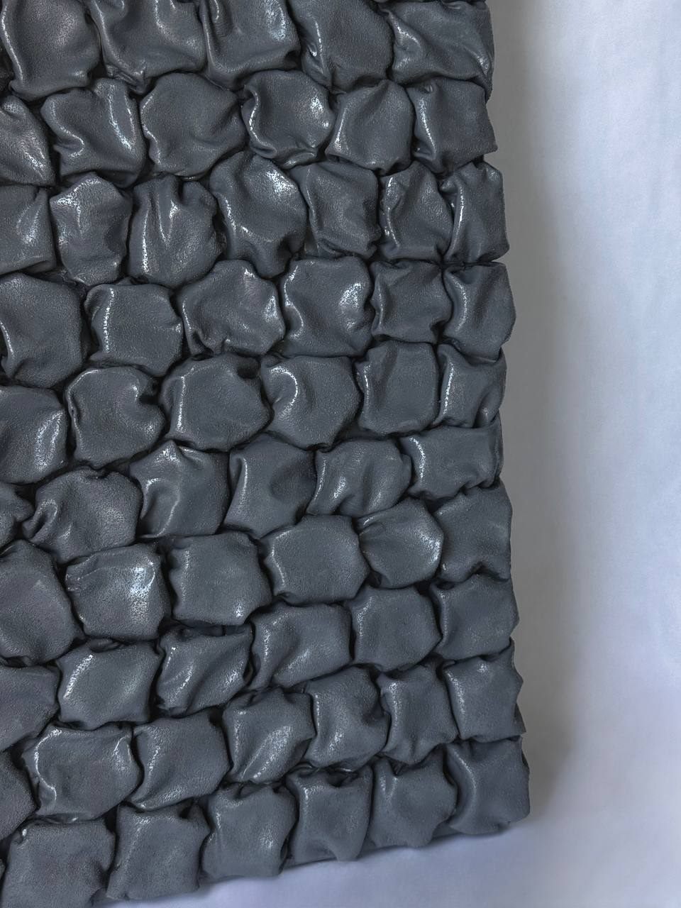 Formas oscuras, 70×100 cm — Polymer clay on a solid wooden base.