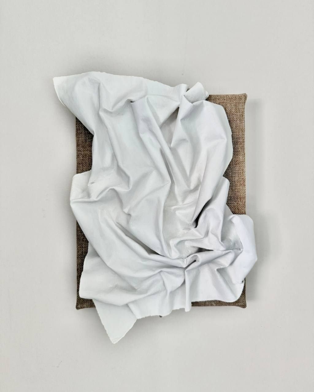 tela y forma, Por encargo, cualquier tamaño — Tejido real fijado con yeso e imprimación: parece un drapeado suave, pero es denso y mantiene la forma.